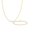 Thumbnail Image 0 of Solid Curb Chain Necklace/Bracelet Set 14K Yellow Gold 18"