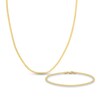Thumbnail Image 1 of Solid Curb Chain Necklace/Bracelet Set 14K Yellow Gold 24"/7.25" 2.7mm
