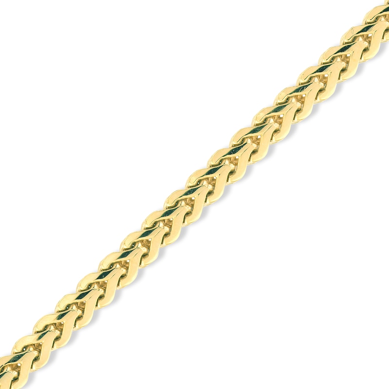 Flat Bombe Solid Franco Chain Necklace 14K Yellow Gold 24" 4mm