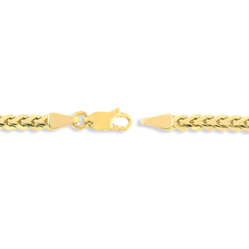 Flat Bombe Solid Franco Chain Necklace 14K Yellow Gold 24" 4mm