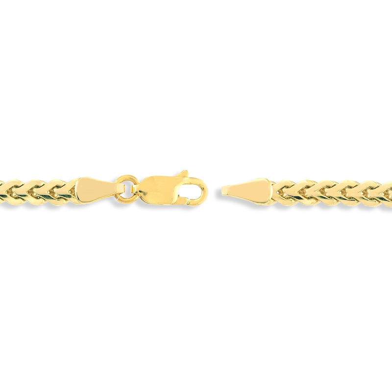 Main Image 3 of Flat Bombe Solid Franco Chain Necklace 14K Yellow Gold 24" 4mm