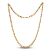 Thumbnail Image 2 of Men's Solid Mariner Link Necklace 14K Yellow Gold 6.9mm 22"
