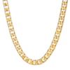 Thumbnail Image 1 of Men's Solid Square Curb Link Necklace 14K Yellow Gold 22" 7mm