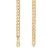 Thumbnail Image 2 of Men's Solid Square Curb Link Necklace 14K Yellow Gold 22" 7mm