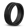 Thumbnail Image 2 of Black Diamond Wedding Band 1/10 ct tw Round Black Tungsten 8mm