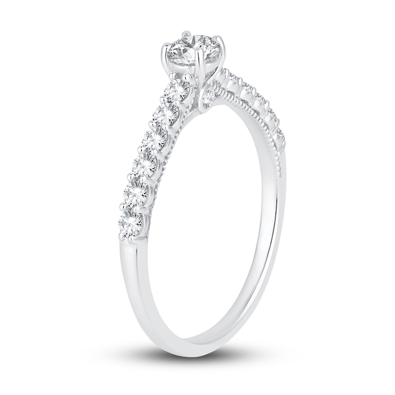 Main Image 2 of Diamond Engagement Ring 5/8 ct tw Round 14K White Gold