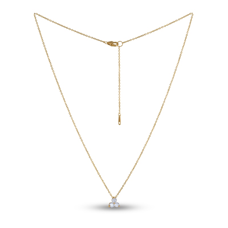 Main Image 2 of Solid Diamond-Cut Bead Necklace Set 14K Yellow Gold 18" Adjustable