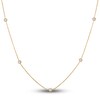 Thumbnail Image 1 of Diamond-Cut Bead Station Necklace 14K Yellow Gold 22"