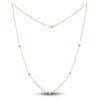 Thumbnail Image 2 of Diamond-Cut Bead Station Necklace 14K Yellow Gold 22"