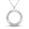 Thumbnail Image 0 of Engravable Loop Pendant Necklace 14K White Gold 24mm 18" Adj.