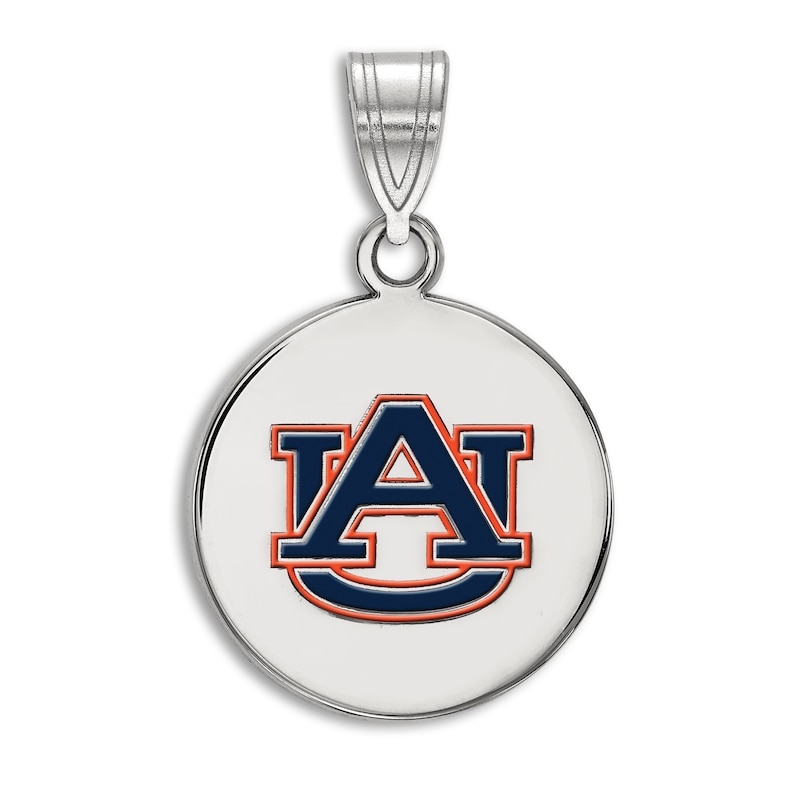 Main Image 1 of Auburn University Enamel Charm Sterling Silver