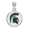 Thumbnail Image 1 of Michigan State University Enamel Charm Sterling Silver