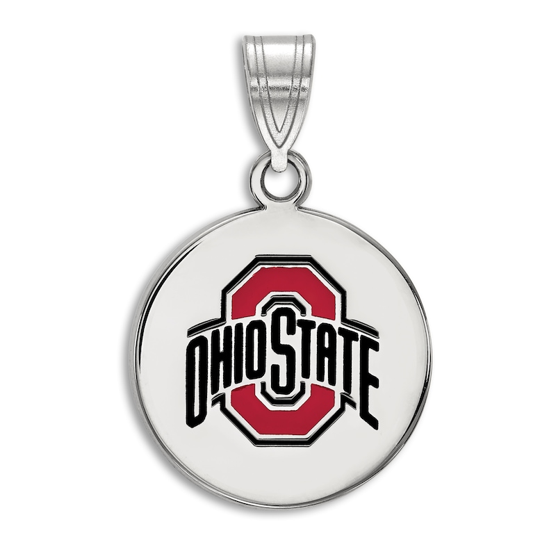 Main Image 1 of Ohio State University Enamel Charm Sterling Silver