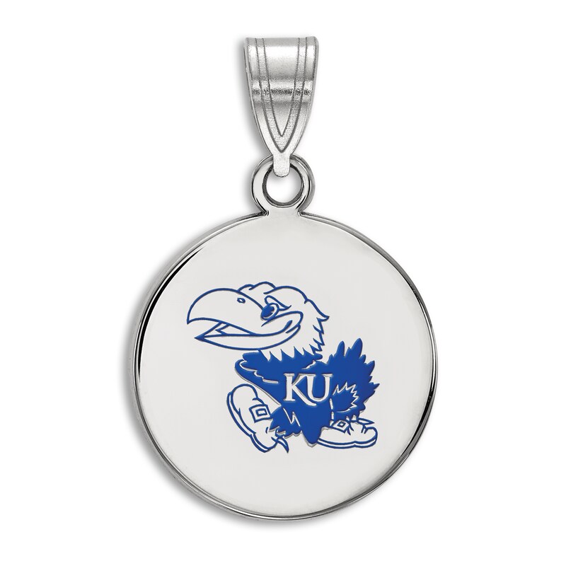 Main Image 1 of University of Kansas Enamel Charm Sterling Silver