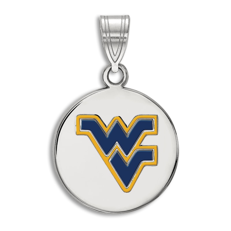 Main Image 1 of West Virginia University Enamel Charm Sterling Silver