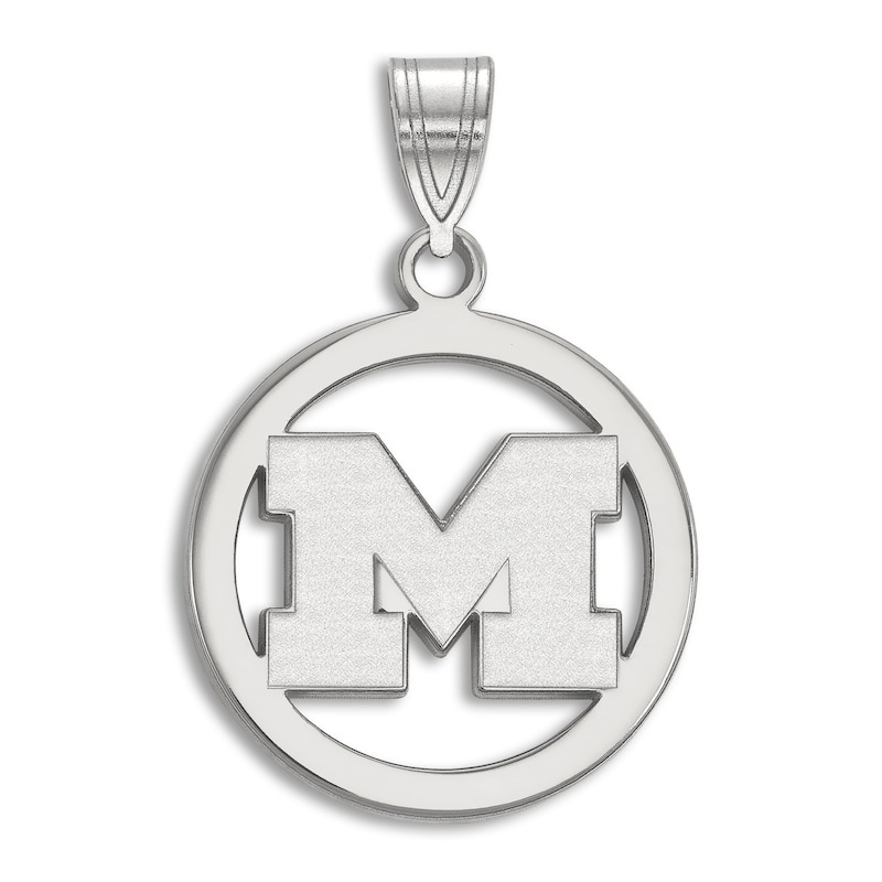 University of Michigan Enamel Charm Sterling Silver