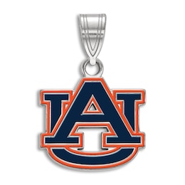 Auburn University Enamel Charm Sterling Silver