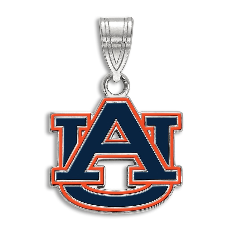 Main Image 1 of Auburn University Enamel Charm Sterling Silver