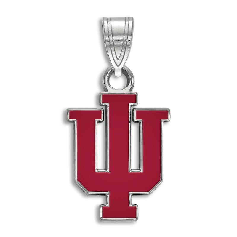 Main Image 1 of Indiana University Enamel Charm Sterling Silver