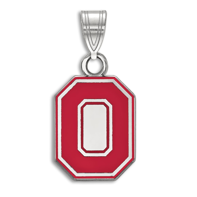 Main Image 1 of Ohio State University Enamel Charm Sterling Silver