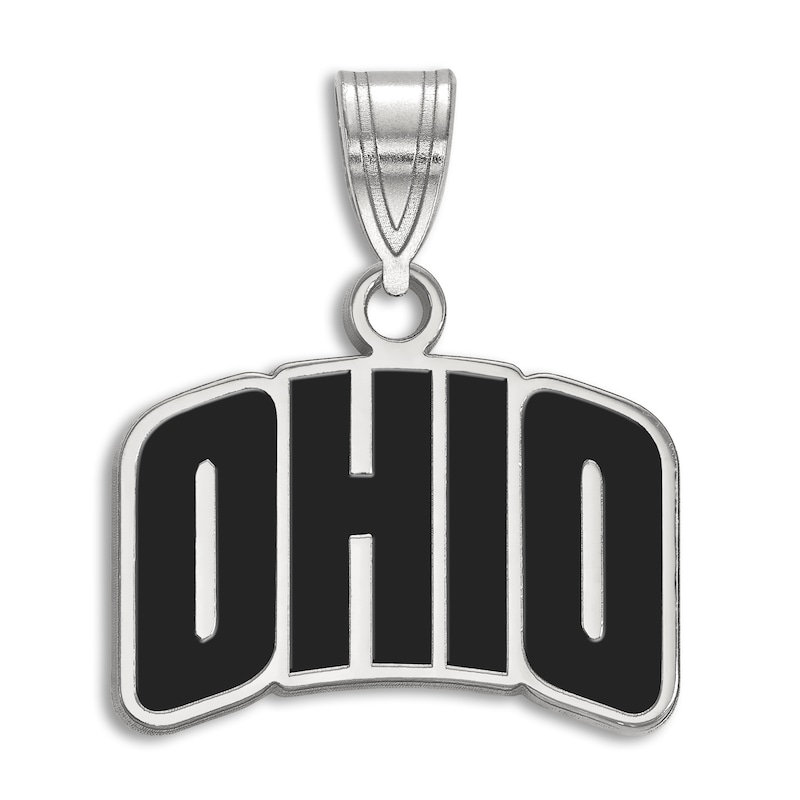 Main Image 1 of Ohio State University Enamel Charm Sterling Silver