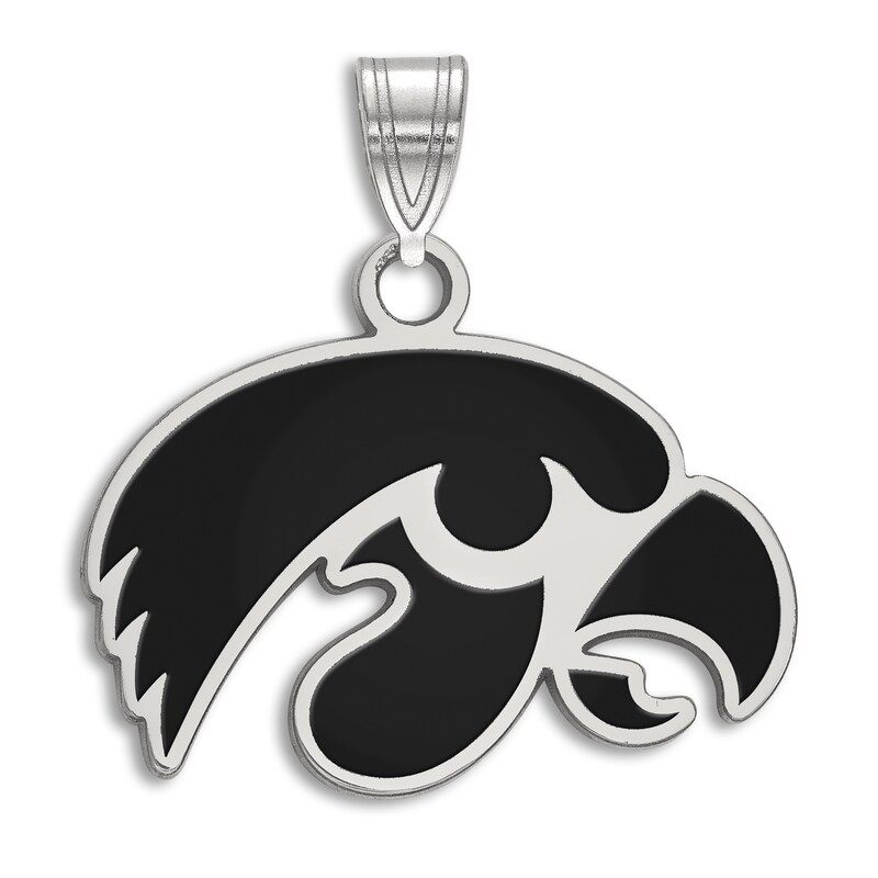 University of Iowa Enamel Charm Sterling Silver