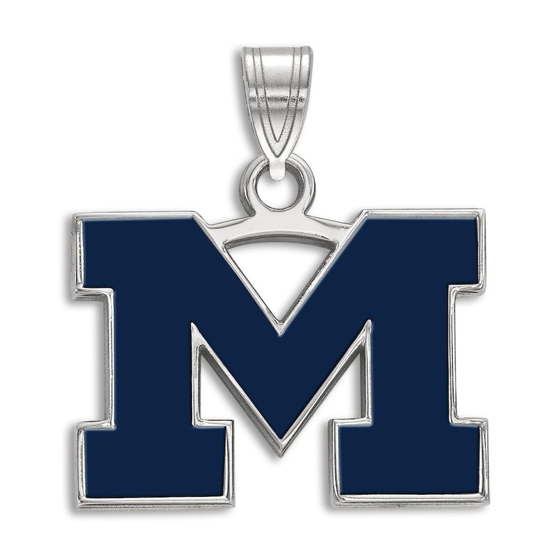 University of Michigan Enamel Charm Sterling Silver