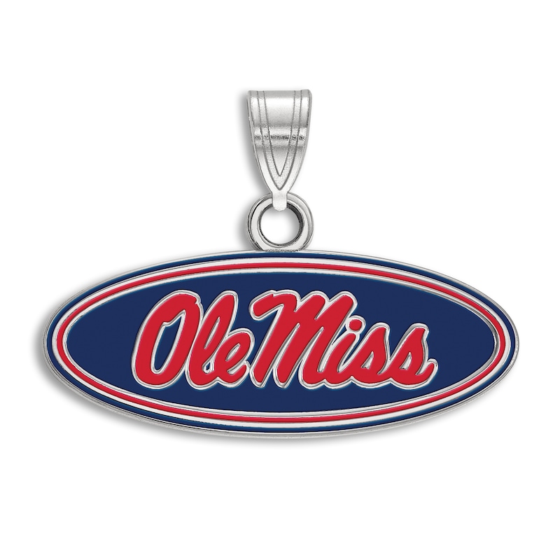 University of Mississippi Enamel Charm Sterling Silver