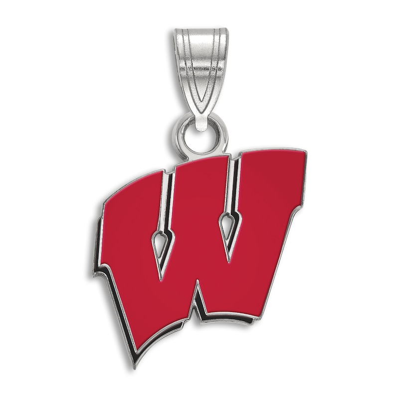 Main Image 1 of University of Wisconsin Enamel Charm Sterling Silver