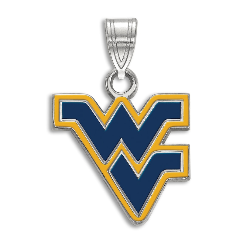West Virginia University Enamel Charm Sterling Silver