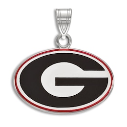 University of Georgia Enamel Charm Sterling Silver
