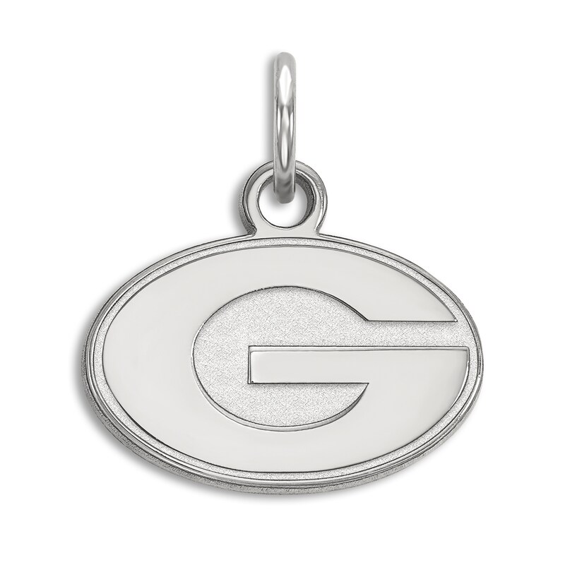 Main Image 1 of University of Georgia Small Necklace Charm Sterling Silver