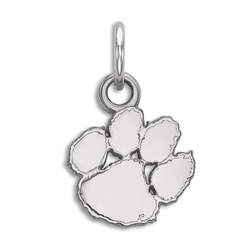 Main Image 1 of Clemson University Small Necklace Charm Sterling Silver