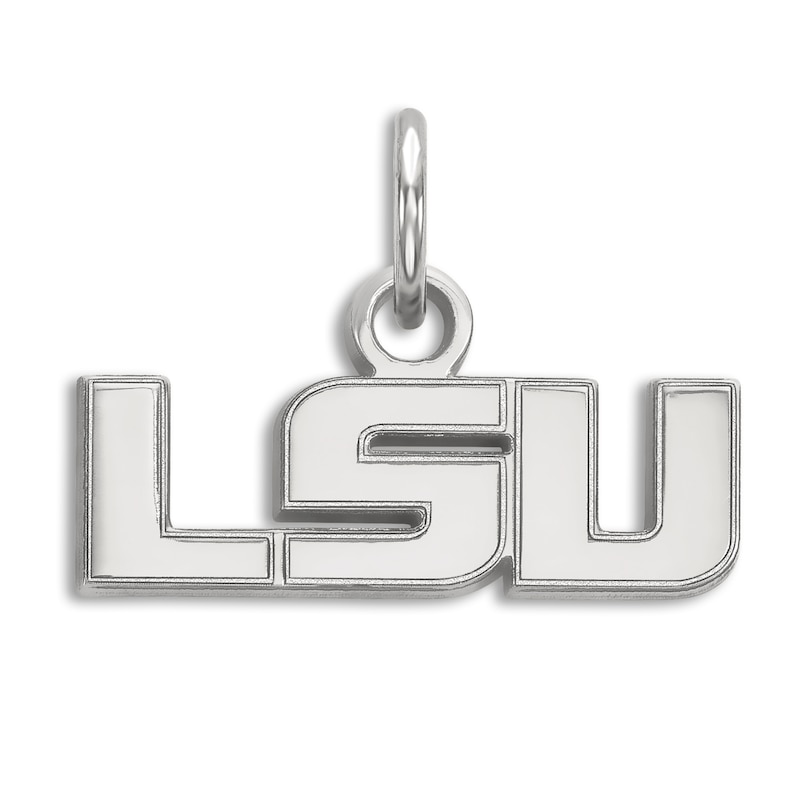 Main Image 1 of Louisiana State University Small Necklace Charm Sterling Silver