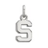 Thumbnail Image 1 of Michigan State University Small Necklace Charm Sterling Silver