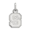 North Carolina State University Small Necklace Charm Sterling Silver