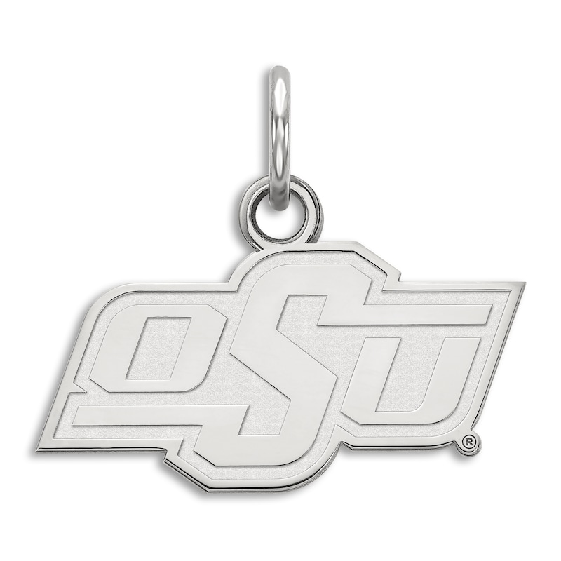 Main Image 1 of Oklahoma State University Small Necklace Charm Sterling Silver