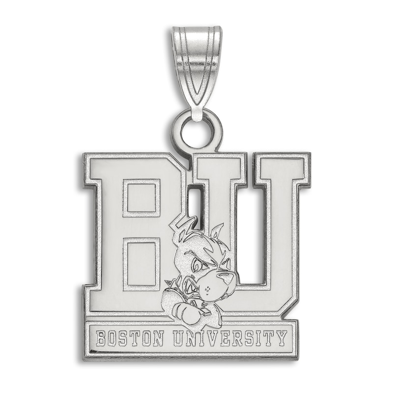 Boston University Small Necklace Charm Sterling Silver
