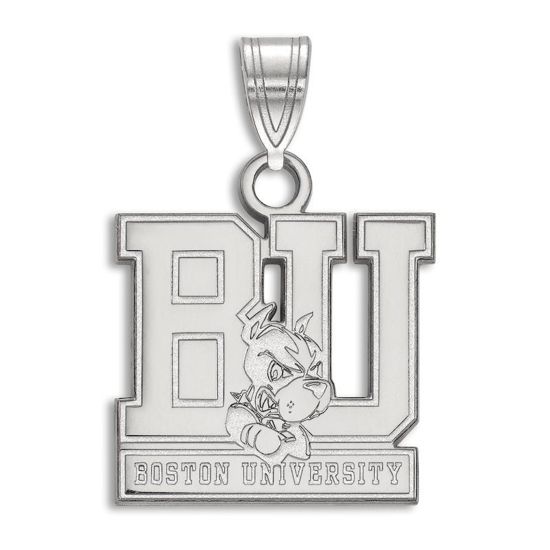 Main Image 1 of Boston University Small Necklace Charm Sterling Silver