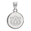 Auburn University Small Disc Necklace Charm Sterling Silver