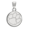 Thumbnail Image 1 of Clemson University Small Disc Necklace Charm Sterling Silver