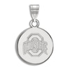 Thumbnail Image 1 of Ohio State University Small Disc Necklace Charm Sterling Silver