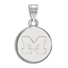 University of Michigan Small Necklace Charm Sterling Silver