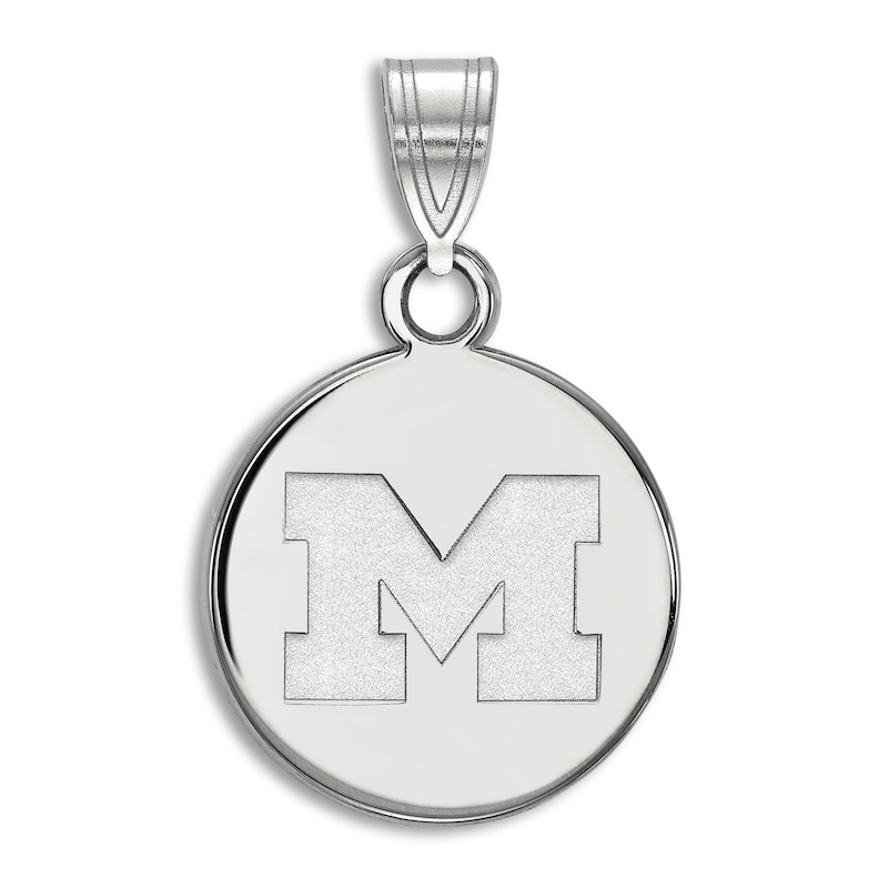 University of Michigan Small Necklace Charm Sterling Silver