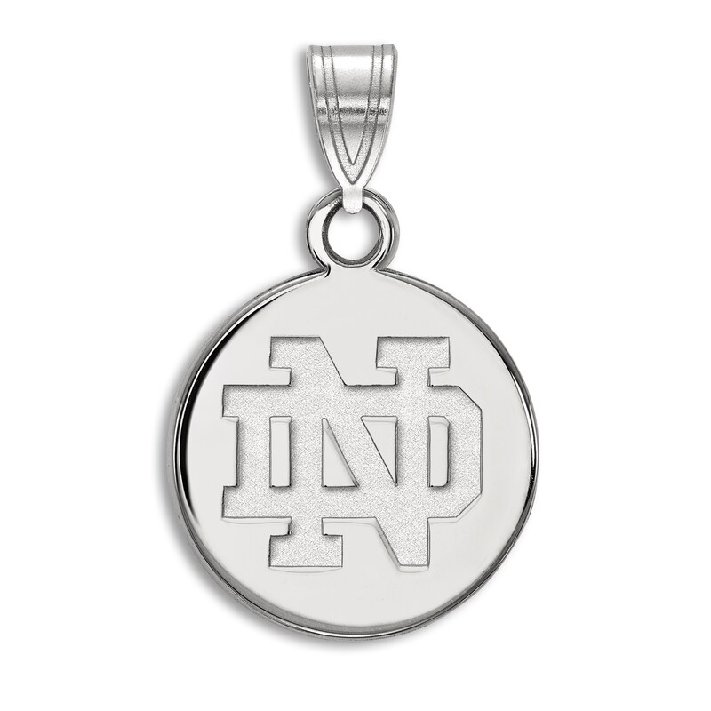 Main Image 1 of University of Notre Dame Small Necklace Charm Sterling Silver