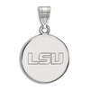 Thumbnail Image 1 of Louisiana State University Small Disc Necklace Charm Sterling Silver
