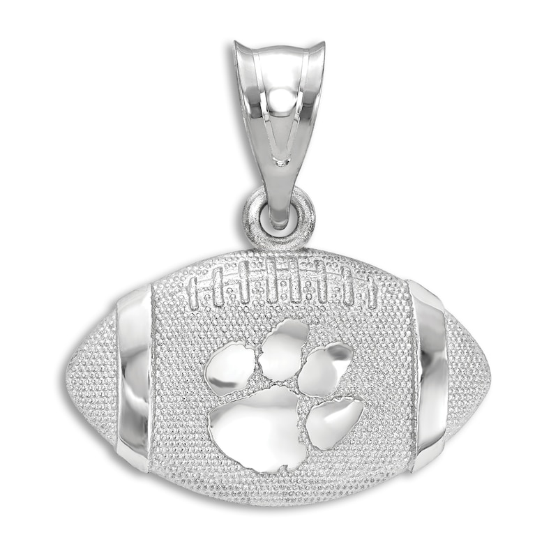Main Image 1 of Clemson University Football Necklace Charm Sterling Silver