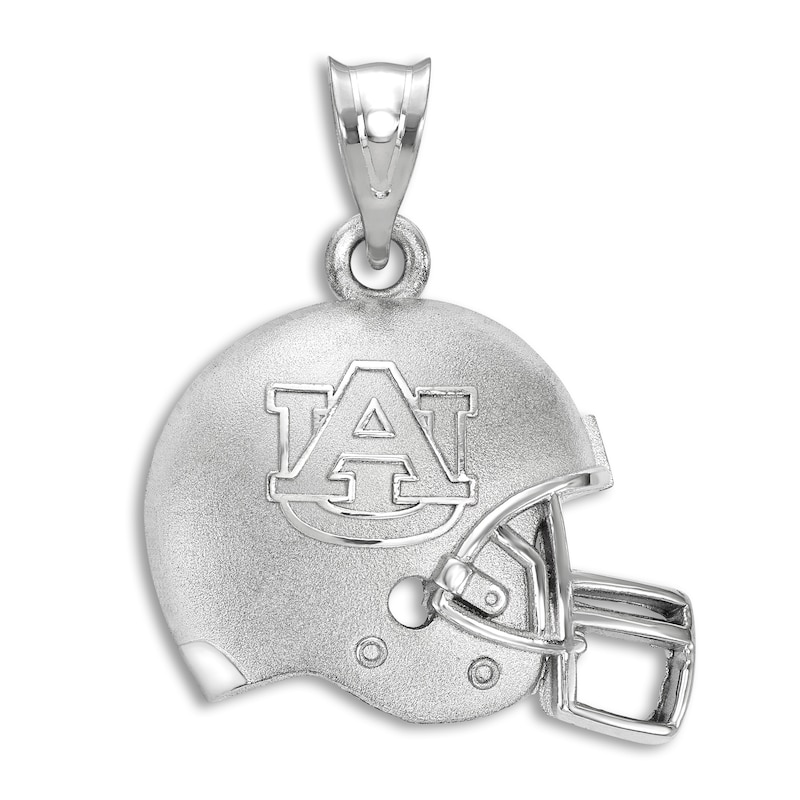 Auburn University 3D Helmet Necklace Charm Sterling Silver