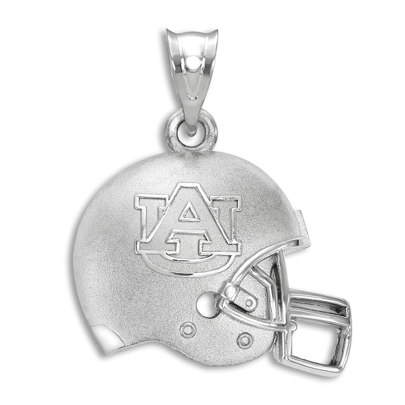 Main Image 1 of Auburn University 3D Helmet Necklace Charm Sterling Silver