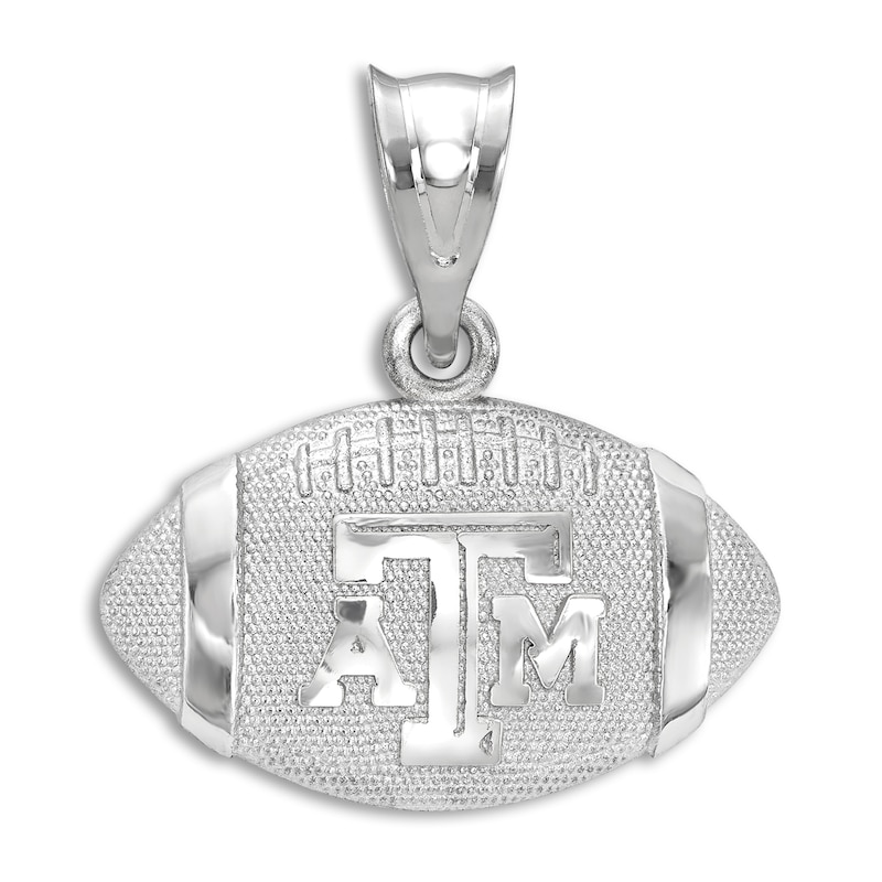 Texas A&M University Football Necklace Charm Sterling Silver